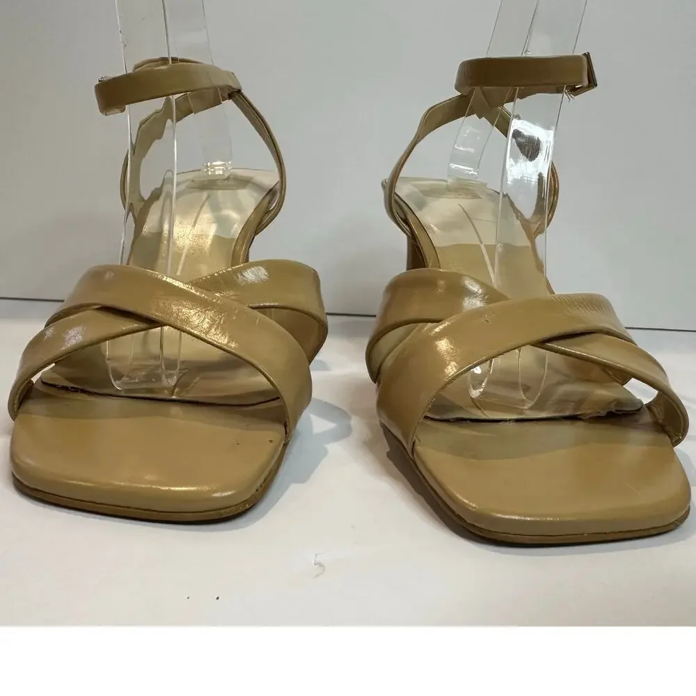 Dolce Vita Gwin Ankle Strap Heels Nude Women’s Size 9 Minimalist Dress Sandals